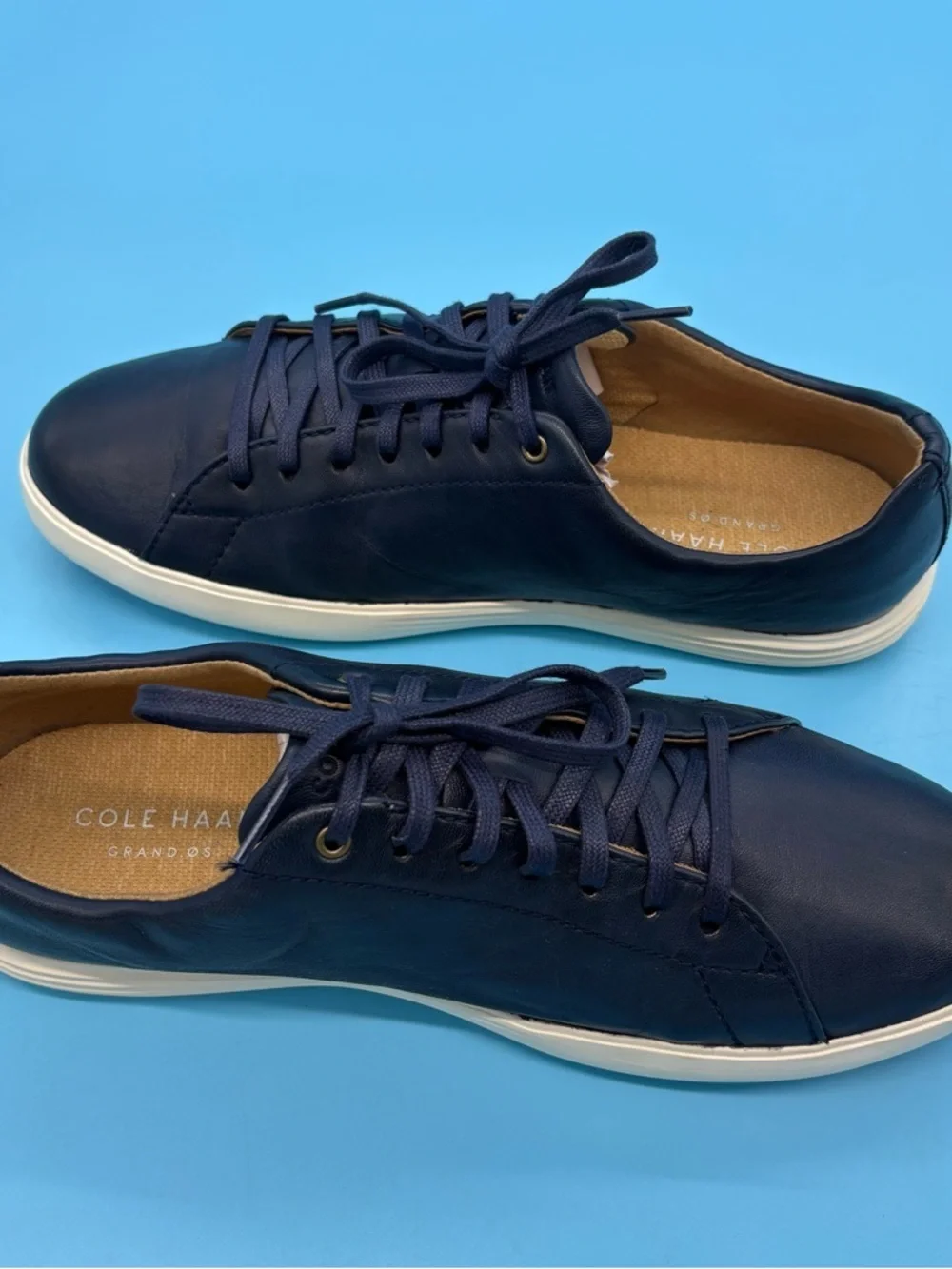 Cole Haan Grand Crosscourt II Leather Sneaker Navy Blue Size 9M